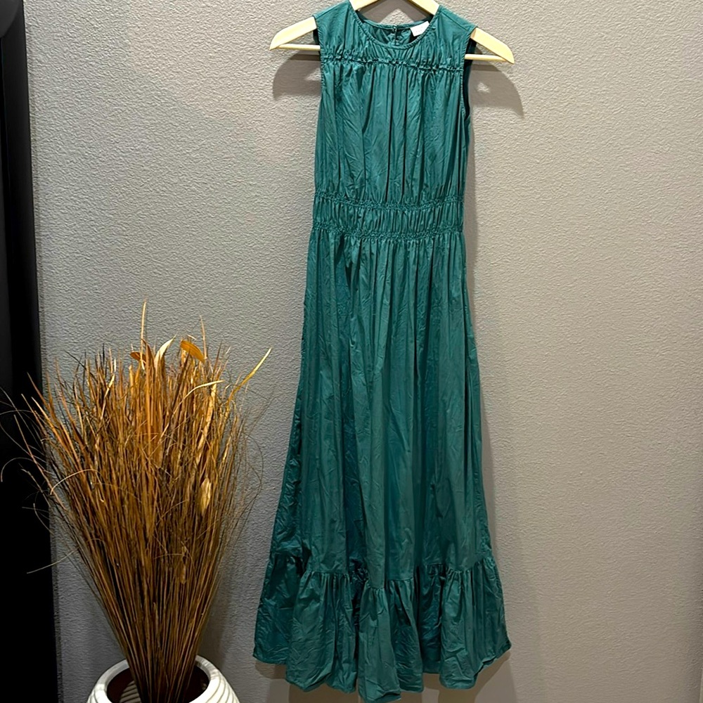 Sale!!! 🩷🩷🩷 100% Cotton Green Maxi Dress